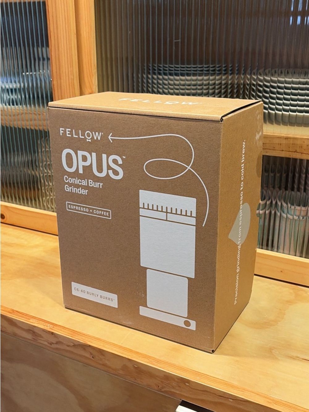 FELLOW Opus Conical Burr Grinder - matte white